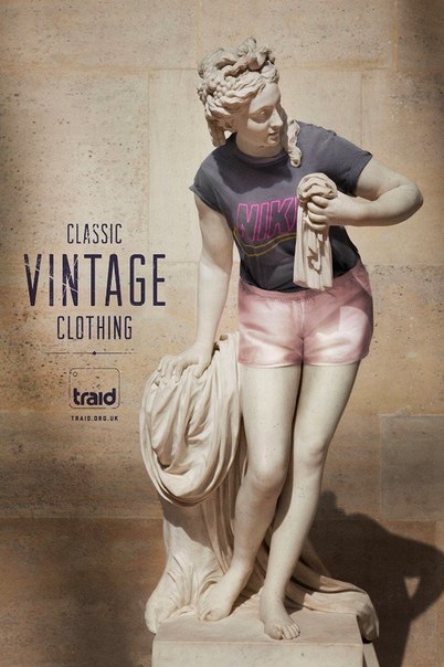 Pеклама классической винтажной одежды Trade