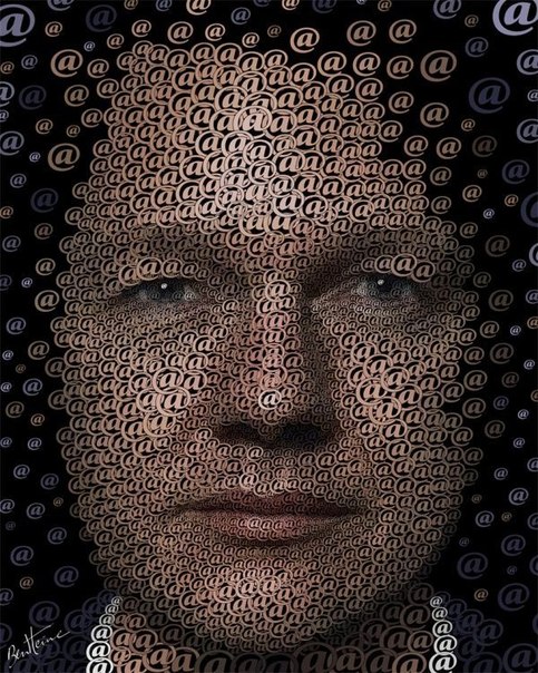 "Портреты кругами" - отличный креативный арт проект бельгийца Бена Хейна
