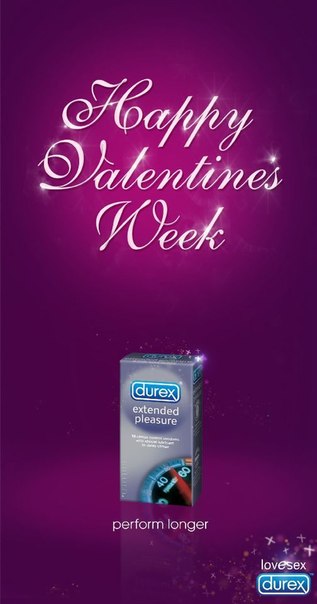 Презервативы Durex "продленное удовольствие": Счастливой недели Святого Валентина!