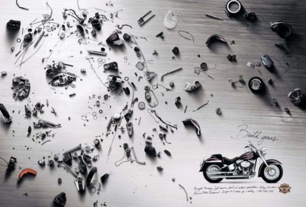 Подборка креативной рекламы Harley-Davidson