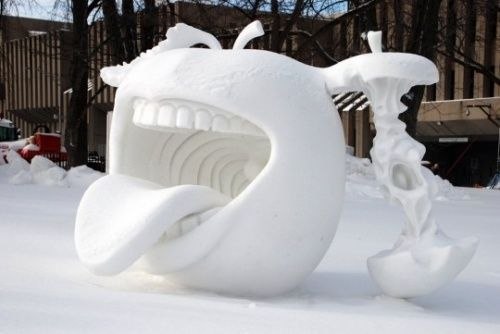 Подборка оригинальных снежных фигур