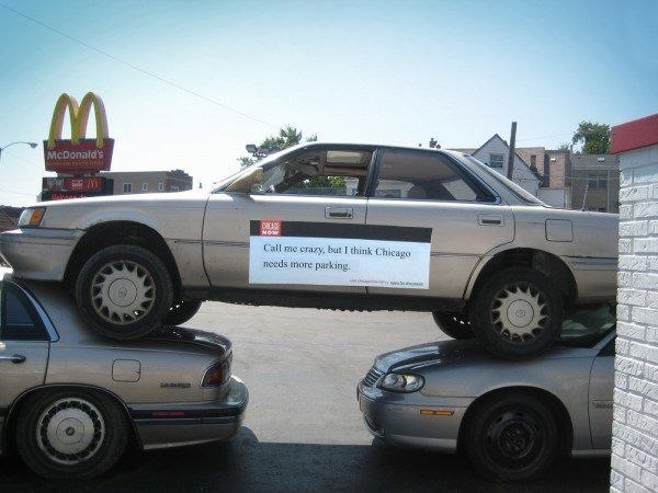 Подборка нестандартной автомобильной рекламы в "наружке"