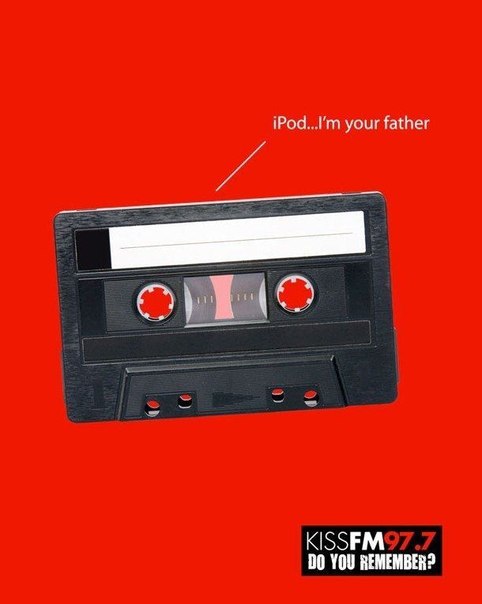 Реклама ретро радио: "Ipod, я твой папа"