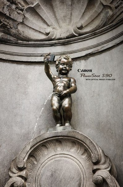 Оригинальная реклама Canon: "Статуи-фотографы"
