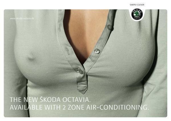 Реклама Skoda Octavia с двумя зонами кондиционирования салона