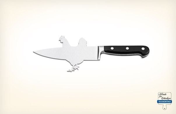 Новая оригинальная реклама кухонных разделочных ножей Tramontina
