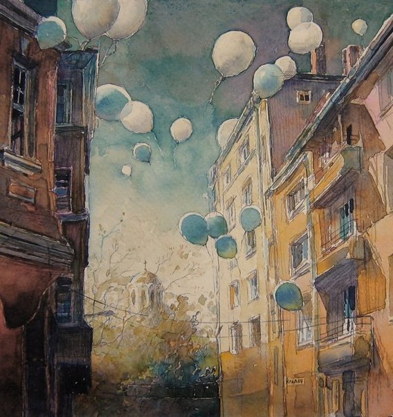 «Воздушные» картины иллюстратора Kalina Toneva 
