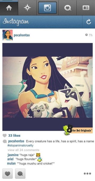 Чтобы было, если бы принцессы "Диснея" вели Instagram