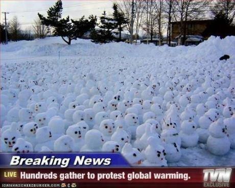 Толпы протестующих против глобального потепления
