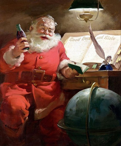 Рождественская реклама Coca-Cola прошлого века