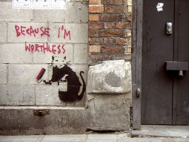 Подборка удивительного партизанского стрит арта от неизвестного художника, скрывающегося под псевдонимом Бэнкси