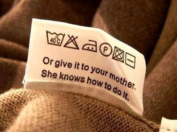 Правильная инструкция: "Отдайте это маме. Она знает, что с этим делать"