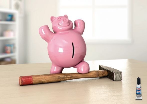 Супер клей Loctite: Piggy Bank