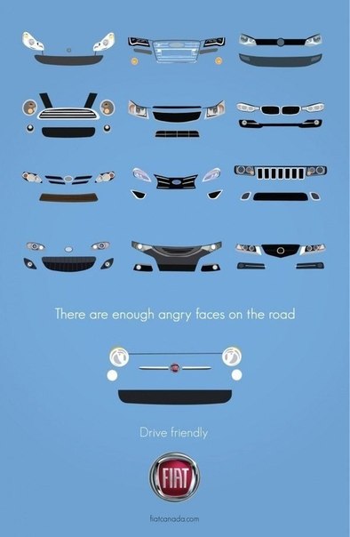 Fiat: "На дороге хватает злых лиц - будьте дружелюбны"