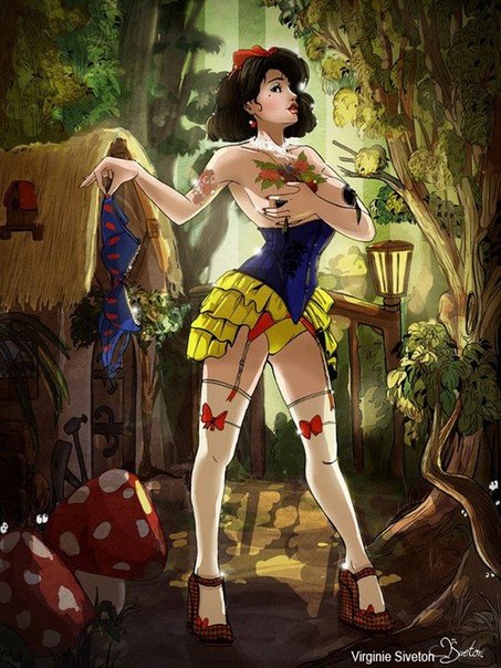 Принцессы из мультфильмов Диснея в новом амплуа от иллюстратора Virginie Siveton