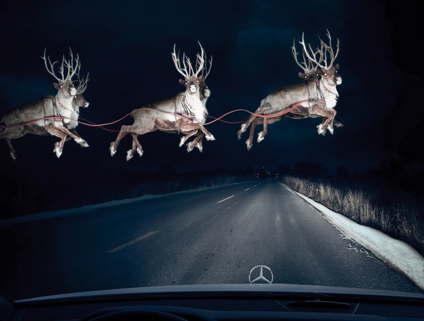 Новый рождественский принт от Mercedes-Benz