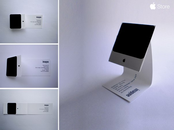 Индийский ритейлер продукции Apple - компания Imagine выпустила необычные визитные карточки в виде iMac.