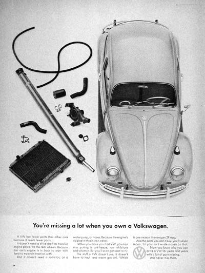 Подборка старой рекламы VW Beetle