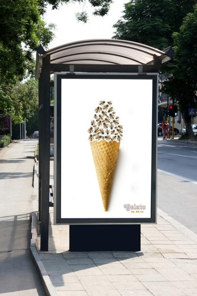 Реклама низкокалорийного мороженого