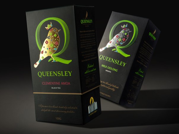 Потрясающая упаковка элитного чая Queensley