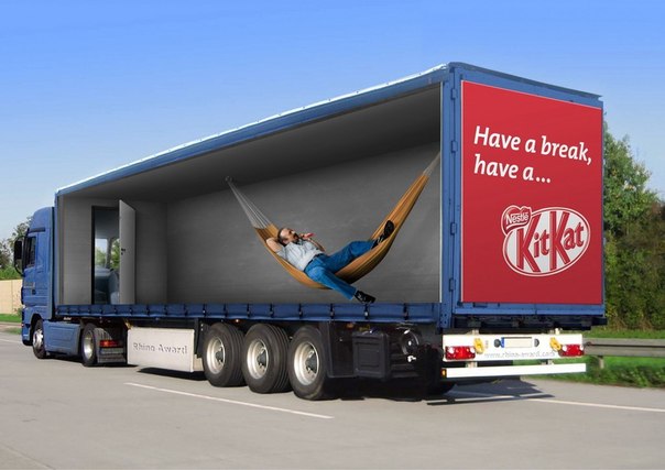 Подборка креативной рекламы на грузовиках