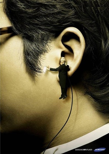 Реклама MP3 плеера от Samsung