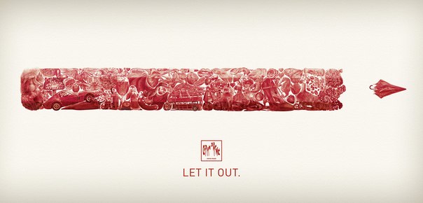Креативная реклама цветных карандашей: "Открой дорогу воображению"