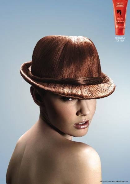 Головные уборы из волос в рекламе Phyto Plage