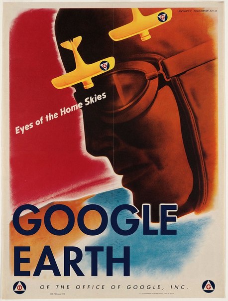 Винтажная реклама Google Earth
