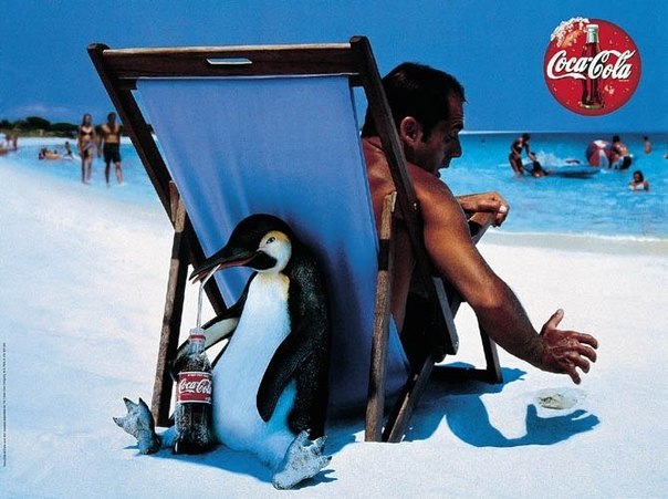 Пингвин скомуниздил Coca-Cola'у