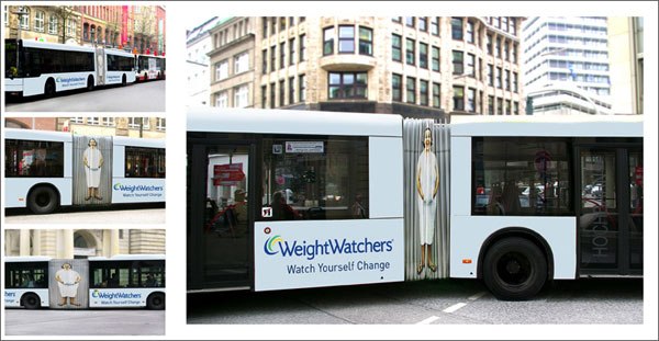 Реклама средства для похудения. Слоган: Смотрите, как вы меняетесь.