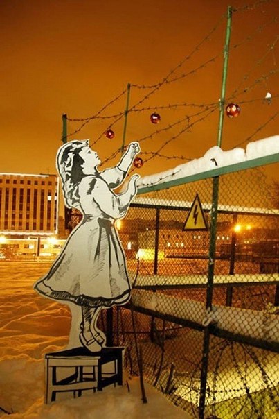 Подборка замечательного русского стрит-арта от уличного художника Паши 183