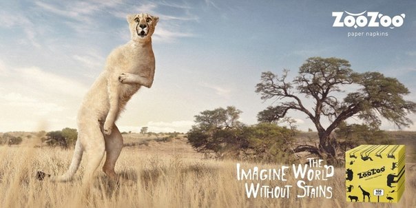 Cалфетки ZooZoo: "Представьте мир без пятен"