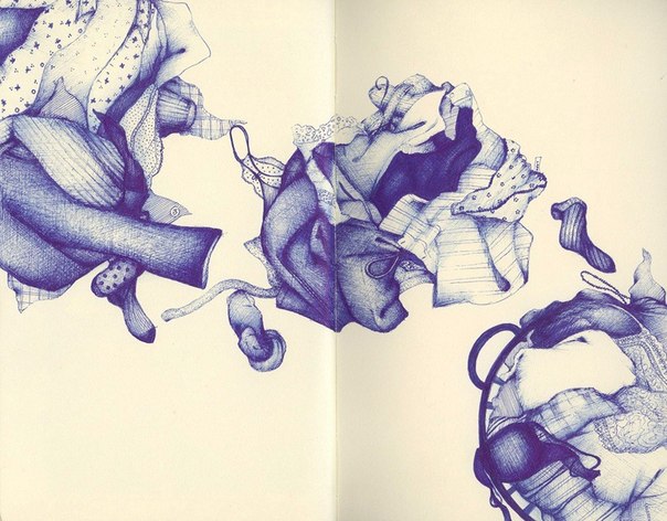Картины, созданные шариковой ручкой, от художницы Андреа Джозеф