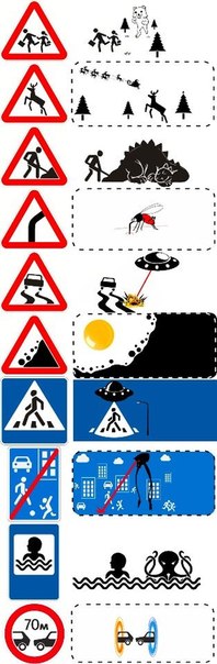 Необычный подход к объяснению дорожных знаков