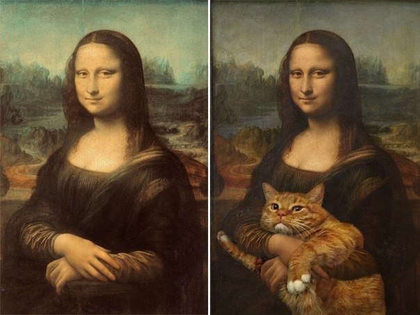 Как сделать легендарные картины известных художников еще лучше? - Просто добавить кота.