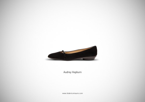 Итальянский дизайнер Федерико Маурер представил новую серию работ под названием «Известная обувь». Популярные актеры, бизнесмены, артисты и художественные персонажи представлены в виде их любимых ботинок, туфель и кроссовок.