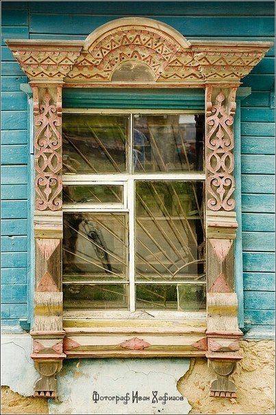 Русские резные деревянные наличники