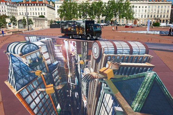 Впечатляющий 3D-арт, достойный Книги рекордов Гиннесса, появился во Франции