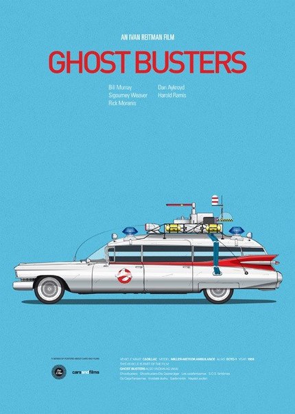 Постеры культовых машин из фильмов от испанского дизайнера Jesús Prudencio