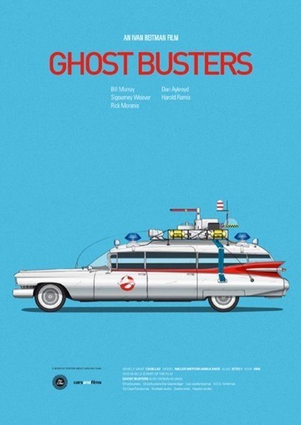 Иллюстратор Хесус Пруденсио создал серию плакатов культовых кино, посвященную автомобилям