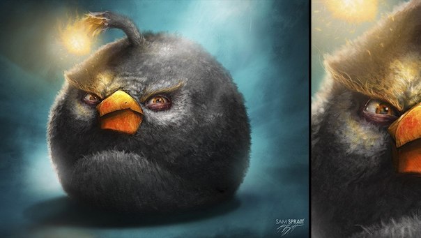 Angry Birds в  картинах Sam Spratt 