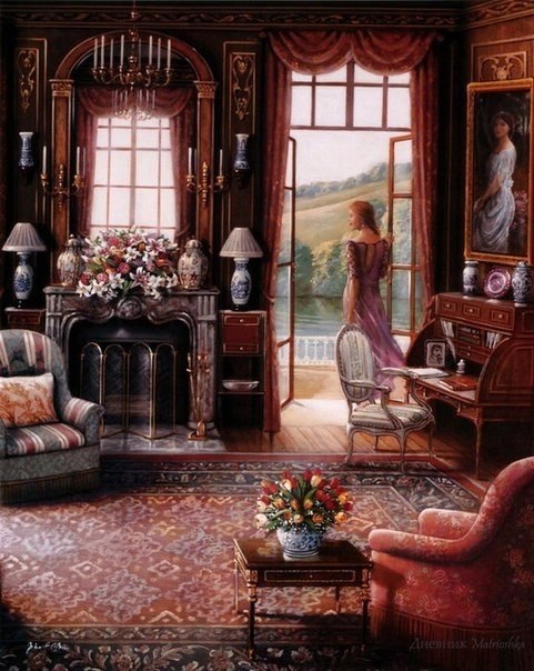 Романтический мир на картинах Джона О'брайенa