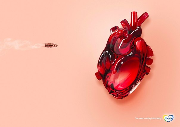 Социальная реклама: "Сердца является чрезвычайно хрупкой и ценной вещью. Именно поэтому имеет смысл настолько хорошо заботиться о нем, как вы можете"