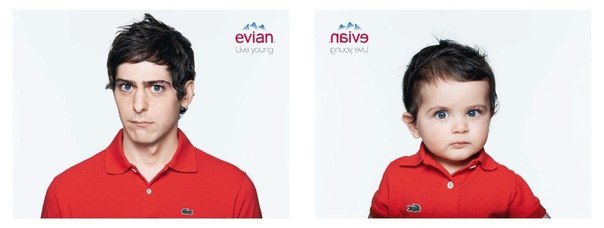 Реклама питьевой воды Evian, возвращающей в детство