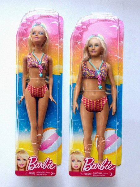 Американский художник создал куклу Барби с пропорциями среднестатистической девушки