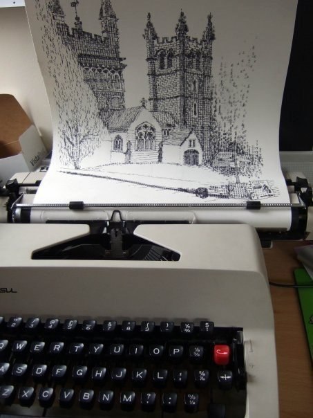 Рисунок на печатной машинке