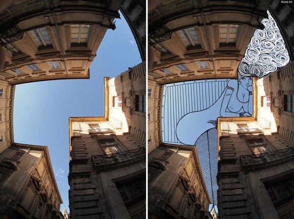 Французский иллюстратор Томас Ламадью создает иллюстрации поверх собственных фотографий неба и крыш, которые он называет Sky Art