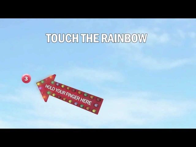 Свою рекламную компанию  "Дотронься до радуги" Skittles сделала интерактивной. Для того,чтобы полностью насладиться роликами, вам нужно приложить палец к той части экрана, куда вам говорят