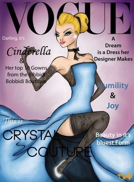Принцессы Диснея на обложках журнала Vogue от художника Данте Тайлера